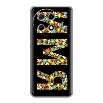 Силиконовый чехол на Tecno Camon 30S Pro с принтом ИМЯ