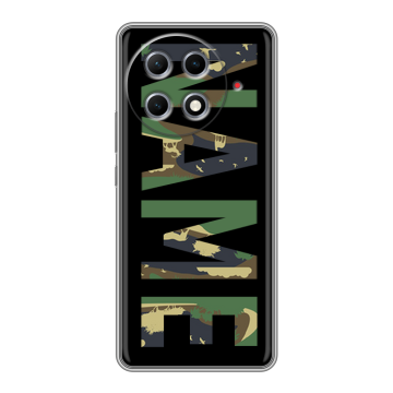 Силиконовый чехол на Tecno Camon 30S Pro с принтом NAME