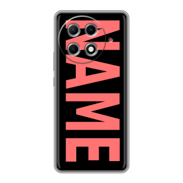 Силиконовый чехол на Tecno Camon 30S Pro с принтом NAME