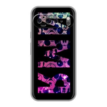 Силиконовый чехол на Google Pixel 9 Pro XL с принтом ИМЯ