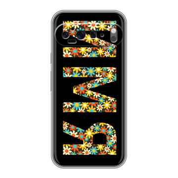 Силиконовый чехол на Google Pixel 9 Pro XL с принтом ИМЯ