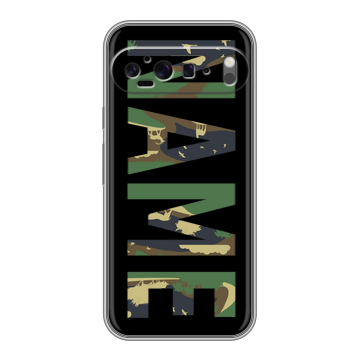 Силиконовый чехол на Google Pixel 9 Pro XL с принтом NAME