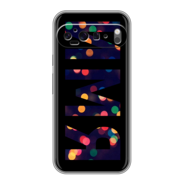 Силиконовый чехол на Google Pixel 9 Pro XL с принтом ИМЯ
