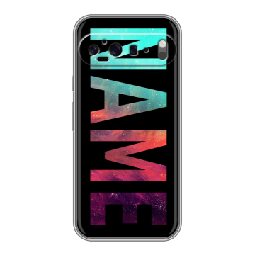 Силиконовый чехол на Google Pixel 9 Pro XL с принтом NAME