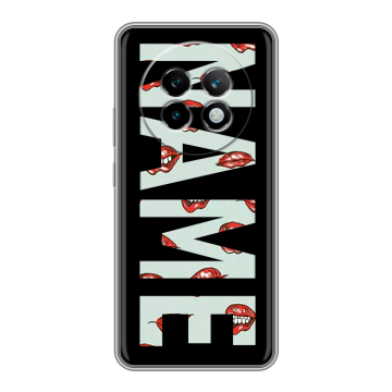 Силиконовый чехол на Realme 13 Plus 5G с принтом NAME