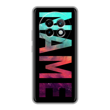 Силиконовый чехол на Realme 13 Plus 5G с принтом NAME