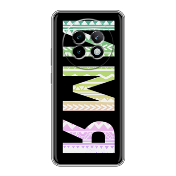 Силиконовый чехол на Realme 13 Plus 5G с принтом ИМЯ