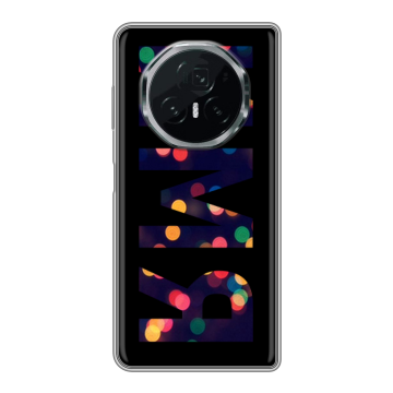 Пластиковый чехол на Honor Magic V3 с принтом ИМЯ