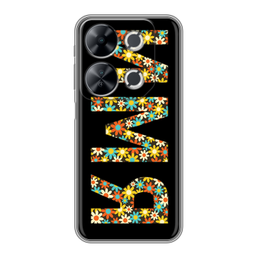 Силиконовый чехол на Itel P65 с принтом ИМЯ