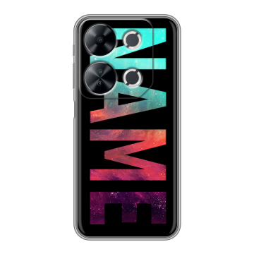 Силиконовый чехол на Itel P65 с принтом NAME