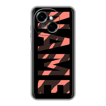 Силиконовый чехол на Tecno Spark Go 1 с принтом NAME