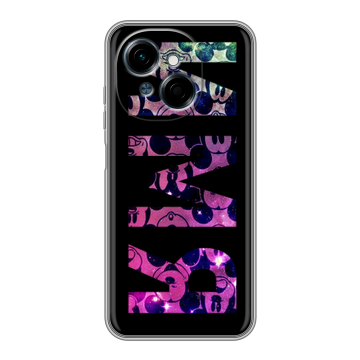 Силиконовый чехол на Tecno Spark Go 1 с принтом ИМЯ