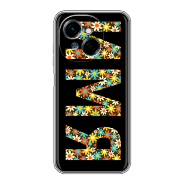 Силиконовый чехол на Tecno Spark Go 1 с принтом ИМЯ