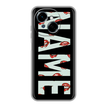 Силиконовый чехол на Tecno Spark Go 1 с принтом NAME