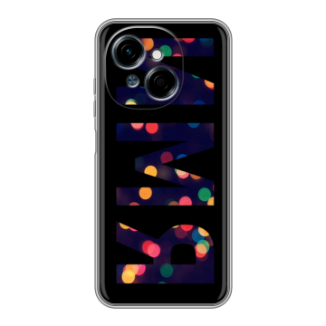 Силиконовый чехол на Tecno Spark Go 1 с принтом ИМЯ