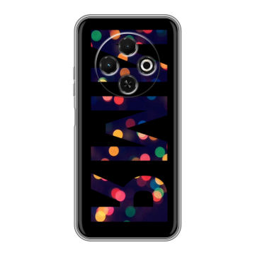 Силиконовый чехол на Tecno Spark 30C с принтом ИМЯ