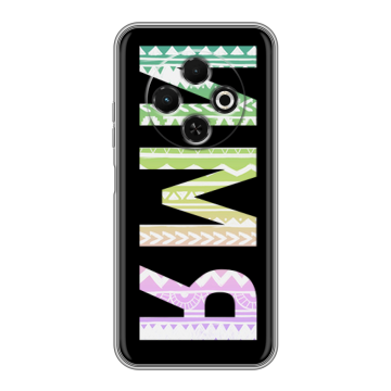 Силиконовый чехол на Tecno Spark 30C с принтом ИМЯ