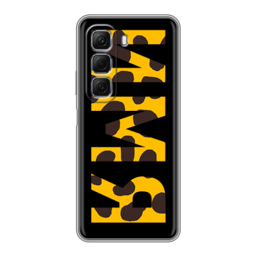 Силиконовый чехол на Infinix Hot 50 с принтом ИМЯ