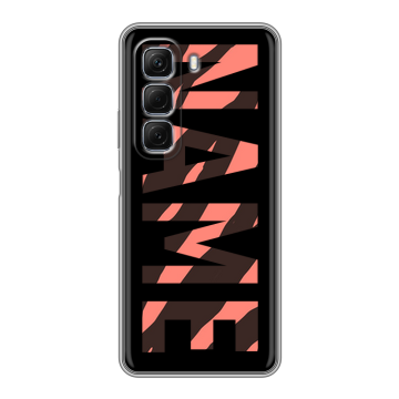 Силиконовый чехол на Infinix Hot 50 с принтом NAME