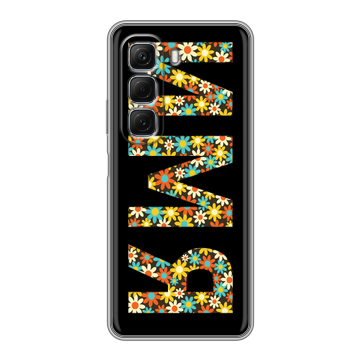 Силиконовый чехол на Infinix Hot 50 с принтом ИМЯ