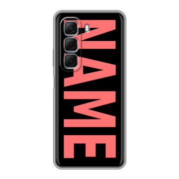 Силиконовый чехол на Infinix Hot 50 с принтом NAME