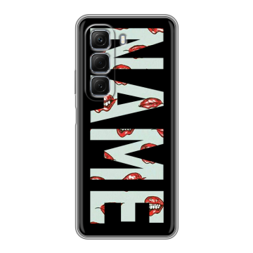 Силиконовый чехол на Infinix Hot 50 с принтом NAME