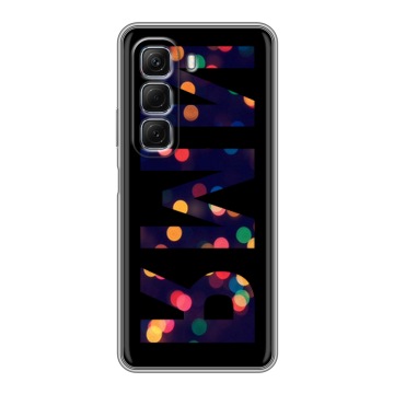 Силиконовый чехол на Infinix Hot 50 с принтом ИМЯ