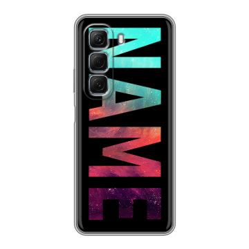 Силиконовый чехол на Infinix Hot 50 с принтом NAME
