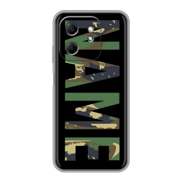 Силиконовый чехол на Infinix Hot 50i с принтом NAME