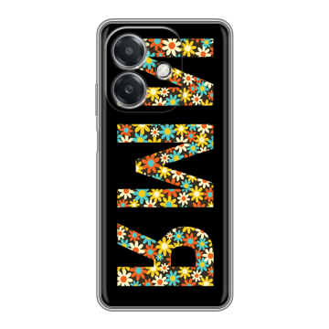 Силиконовый чехол на OPPO A3x с принтом ИМЯ