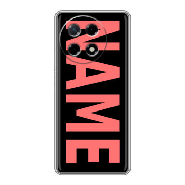 Силиконовый чехол на Tecno Camon 30S с принтом NAME