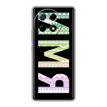 Силиконовый чехол на Tecno Camon 30S с принтом ИМЯ