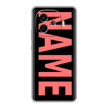 Силиконовый чехол на IQOO Z9 с принтом NAME