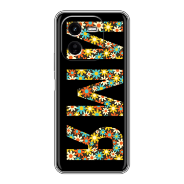 Силиконовый чехол на IQOO Z9x с принтом ИМЯ