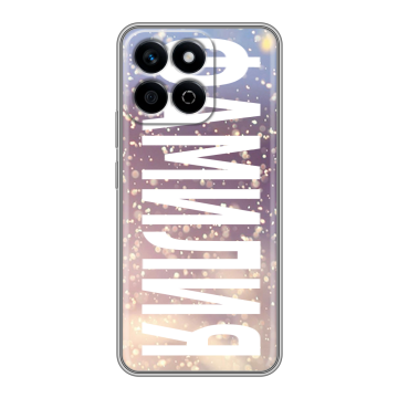 Силиконовый чехол на Honor X7c с принтом ФАМИЛИЯ