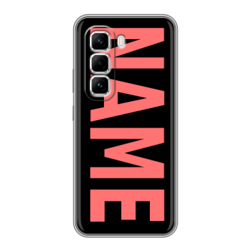 Силиконовый чехол на Infinix Hot 50 Pro с принтом NAME