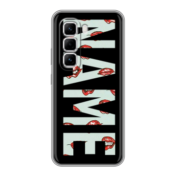 Силиконовый чехол на Infinix Hot 50 Pro с принтом NAME