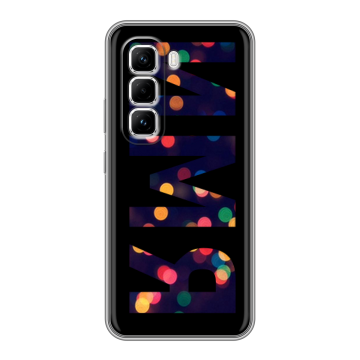 Силиконовый чехол на Infinix Hot 50 Pro с принтом ИМЯ