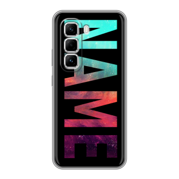 Силиконовый чехол на Infinix Hot 50 Pro с принтом NAME