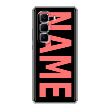 Силиконовый чехол на Infinix Hot 50 Pro Plus с принтом NAME