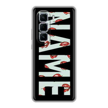 Силиконовый чехол на Infinix Hot 50 Pro Plus с принтом NAME