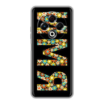 Силиконовый чехол на Tecno Spark 30 4G с принтом ИМЯ