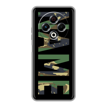 Силиконовый чехол на Tecno Spark 30 4G с принтом NAME