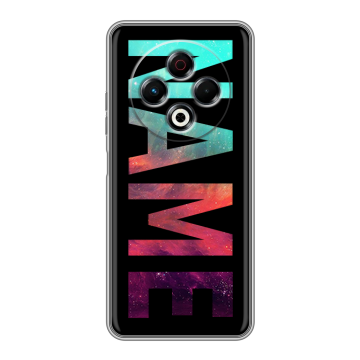 Силиконовый чехол на Tecno Spark 30 4G с принтом NAME