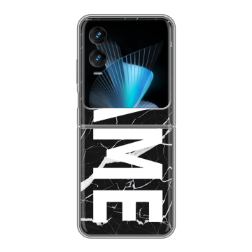 Пластиковый чехол на Infinix Zero Flip с принтом NAME