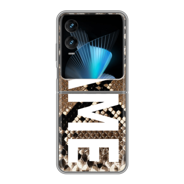 Пластиковый чехол на Infinix Zero Flip с принтом NAME
