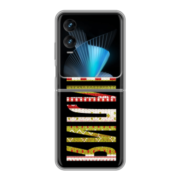 Пластиковый чехол на Infinix Zero Flip с принтом ФАМИЛИЯ