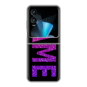 Пластиковый чехол на Infinix Zero Flip с принтом NAME