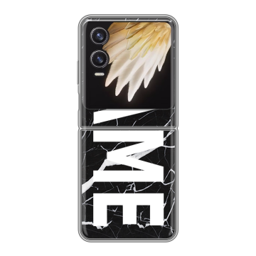 Пластиковый чехол на Tecno Phantom V Flip 2 с принтом NAME