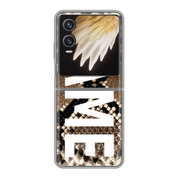 Пластиковый чехол на Tecno Phantom V Flip 2 с принтом NAME